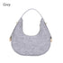 Women's Crocodile Grain Underarm Bags Felt Fashion Shoulder Bag Cute Simple Handbags Female Purses